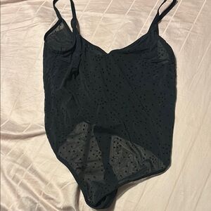 Black Sheer Star Bodysuit (target)